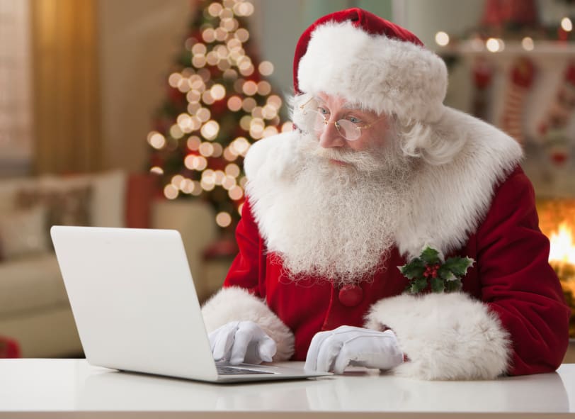 Santa With a Laptop